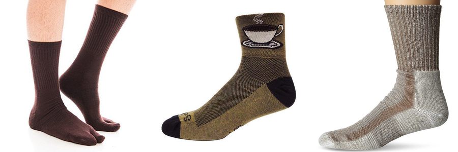 brown athletic socks